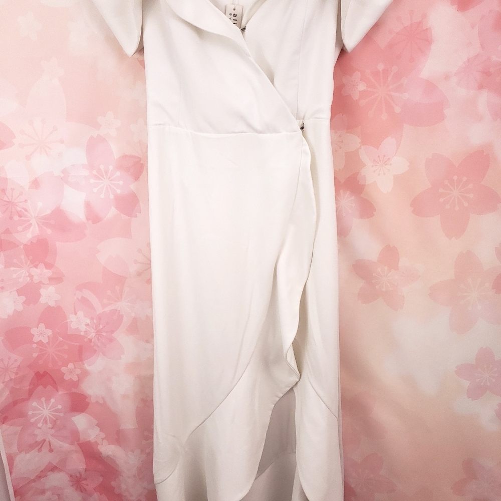 SOLD NWT Alice + Olivia Josie Off Shoulder Wrap Dress - Picture 8 of 16